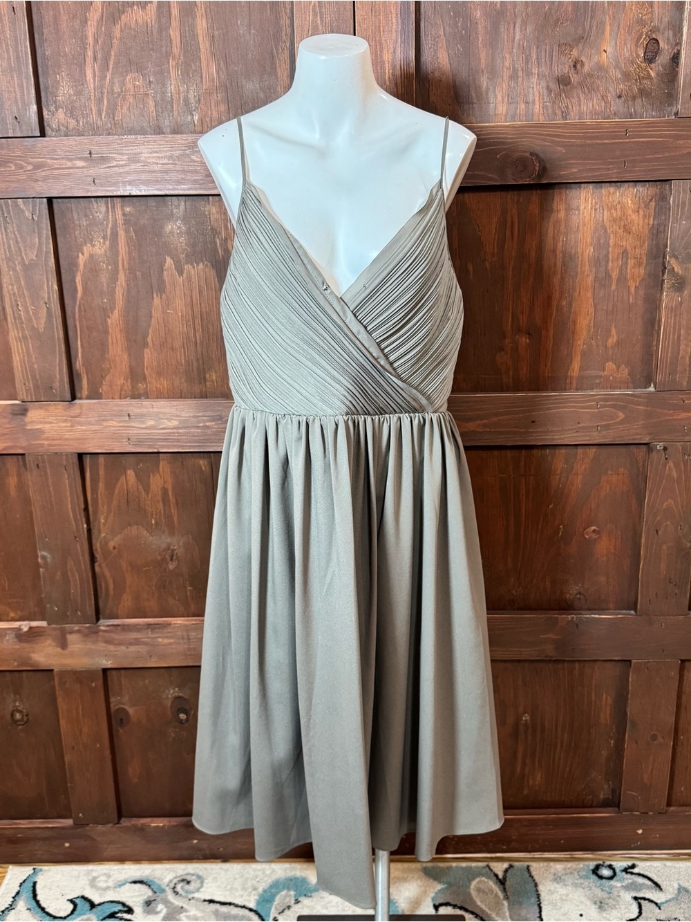 Banana Republic Olive Midi Dress with Spaghetti Straps